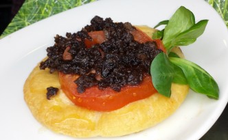 coqueta de tomate morcilla y miel w